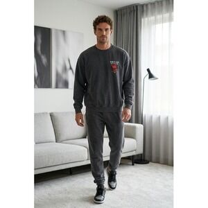 NWOT Alpha Collective Dream State Butterfly  Sweatshirt Mens Large Grey Crewneck